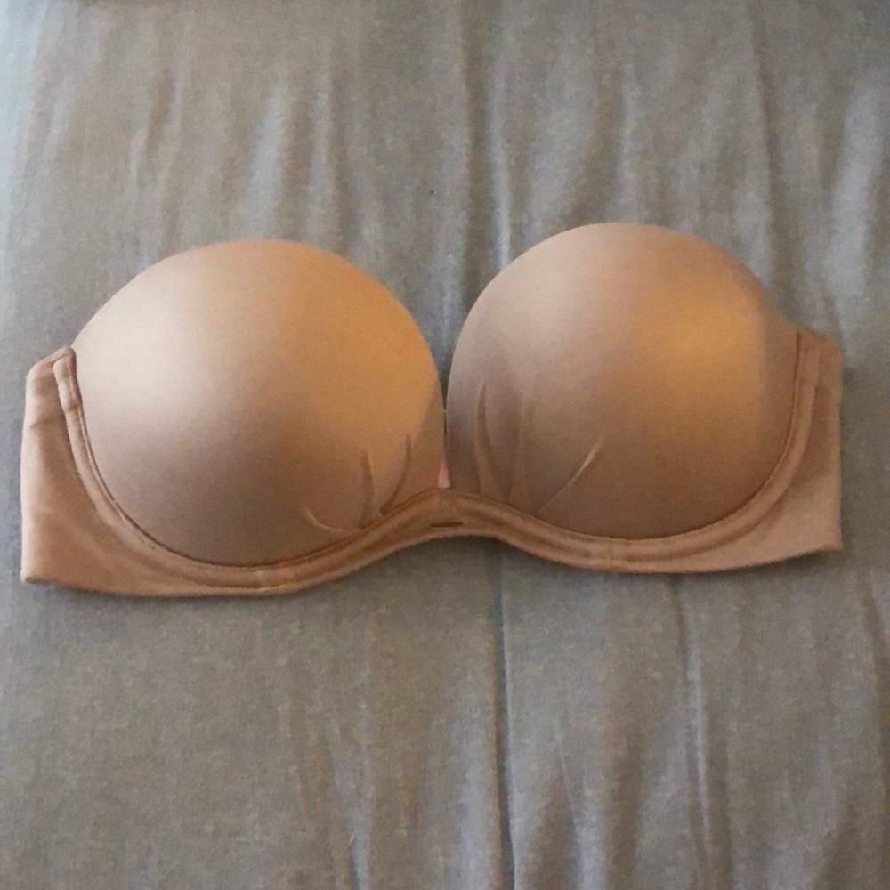 Beige Victoria Secret Strapless Bra